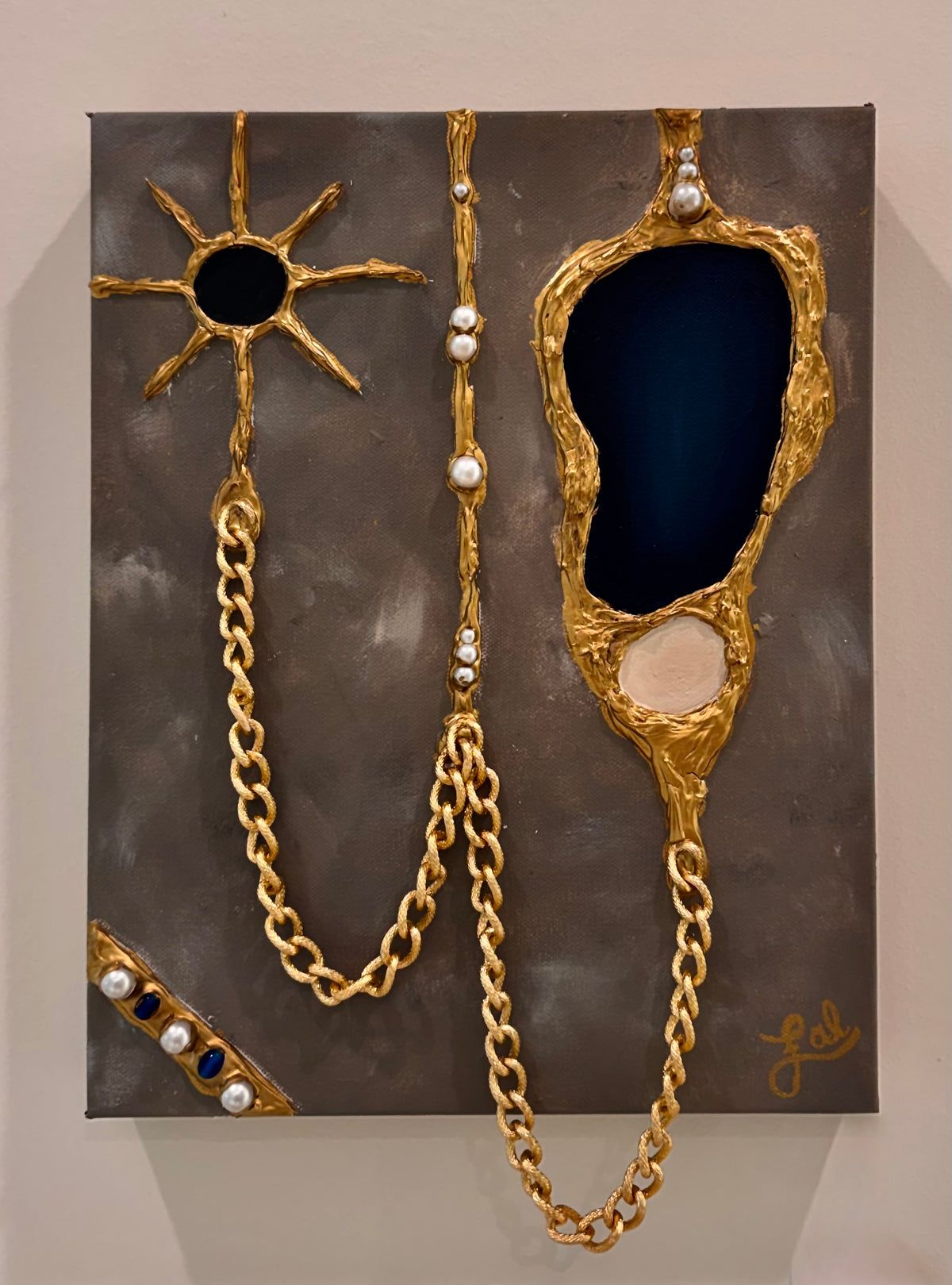 “Celestial Adornment” Mixed Media On Canvas