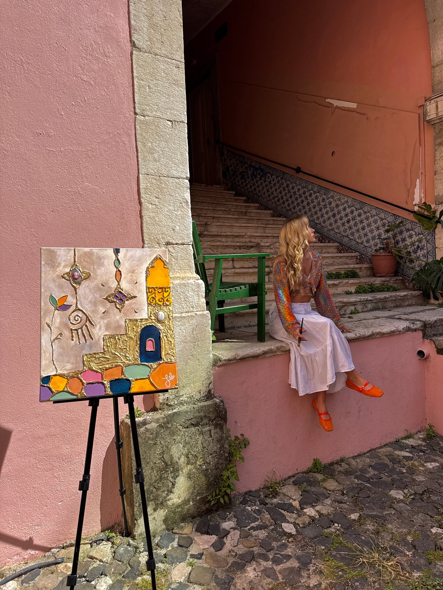 “Lisboa” Mixed Media On Canvas 24x30in