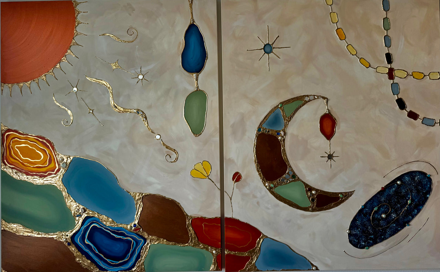 “Soluna” Mixed Media On Canvas 8x6ft