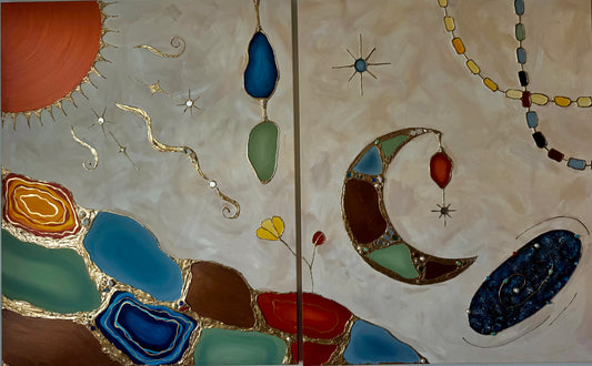 “Soluna” Mixed Media On Canvas 8x6ft