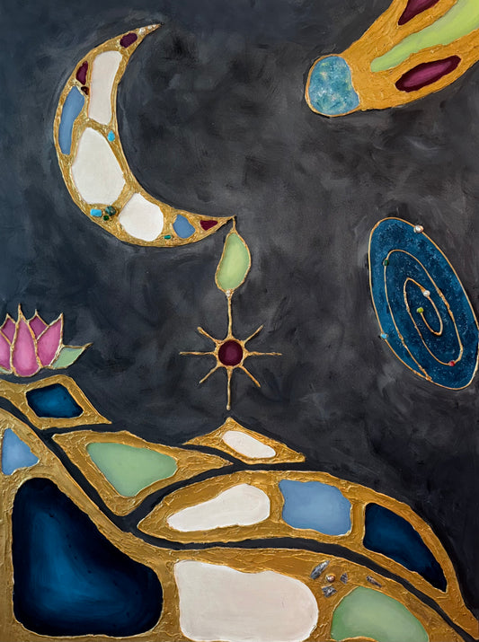 “Estelle” Mixed Media On Canvas 36x48in