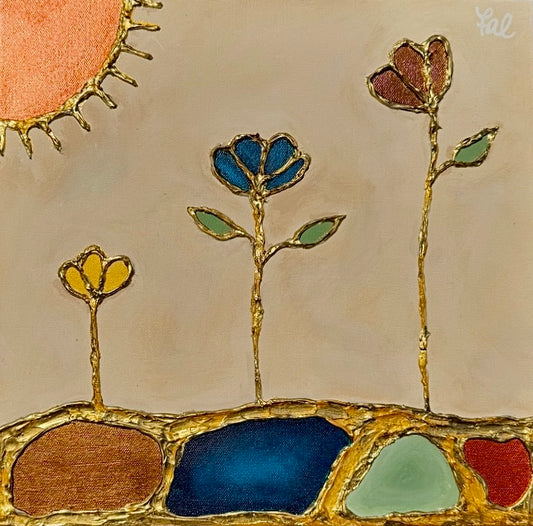 “Emergent” Mixed Media On Canvas 14x14in