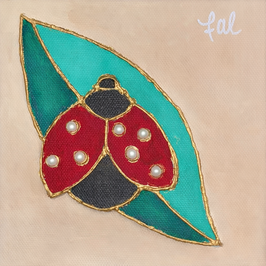 “Lady” Mixed Media On Canvas 5x5in