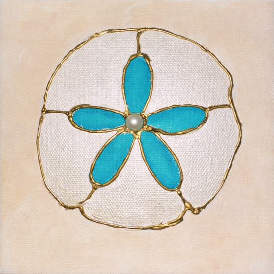 “Tide Flower” Mixed Media On Canvas 5x5in