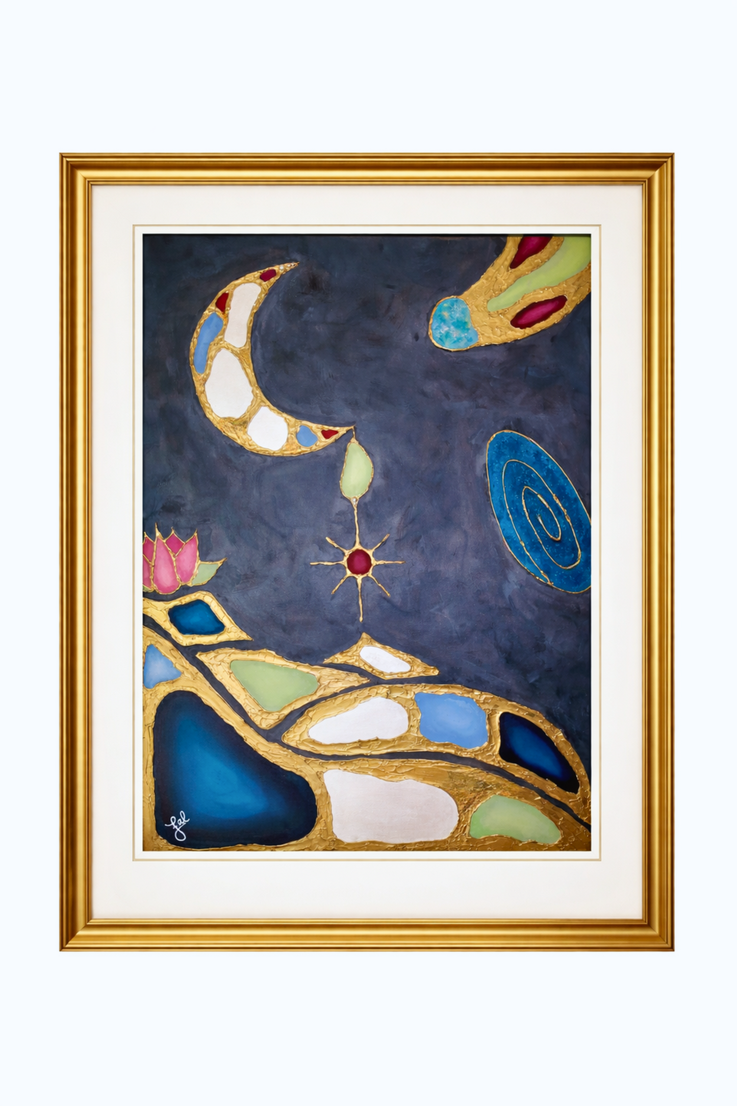 "Estelle" Fine Art Print with Hand Applied Gold Leaf