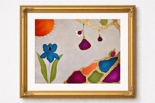 “The Offering Tree” Fine Art Print with Hand Applied Gold Leaf